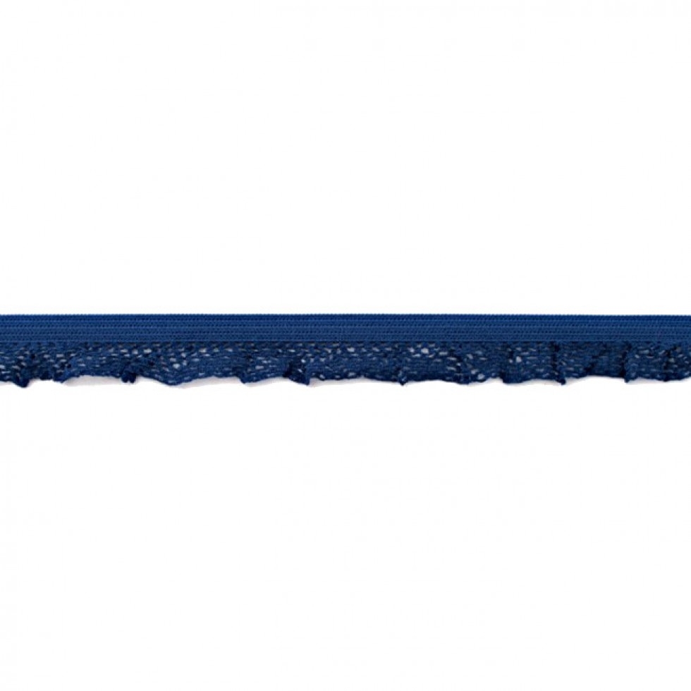 Ruffle Edge Elastic Dark Blue