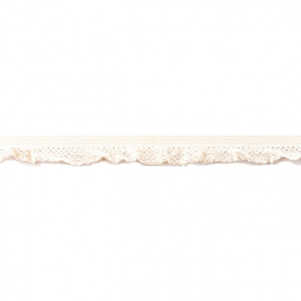 Ruffle Edge Elastic Ivory