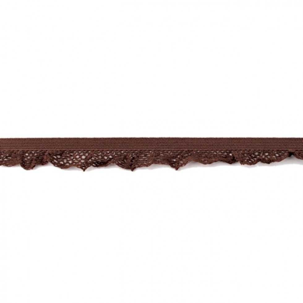 Ruffle Edge Elastic Brown