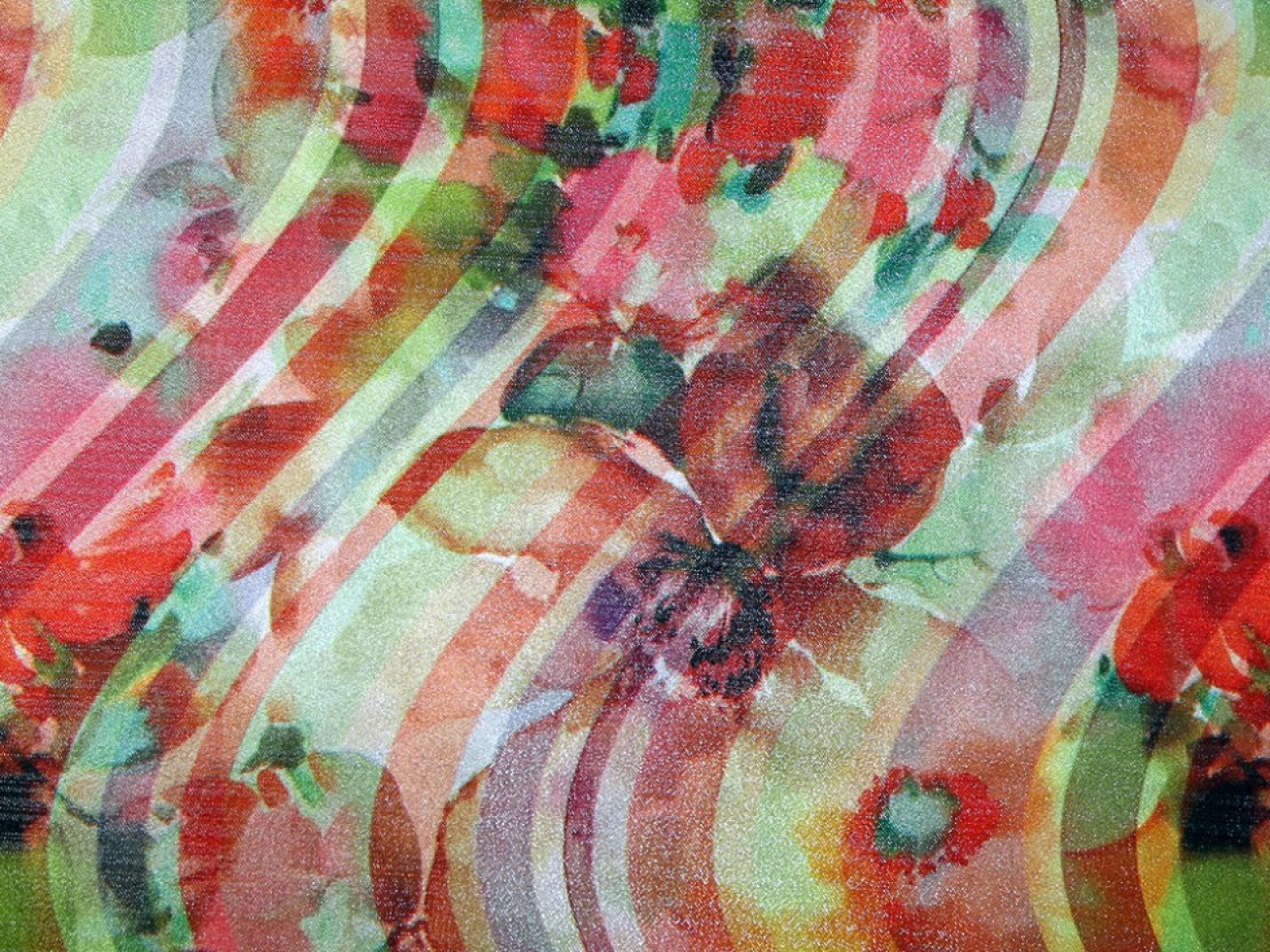 Metallic Woven Brocade Fabric Orange