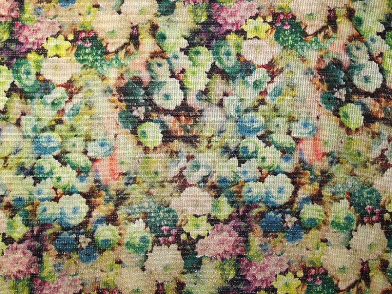 Metallic Woven Brocade Fabric Green