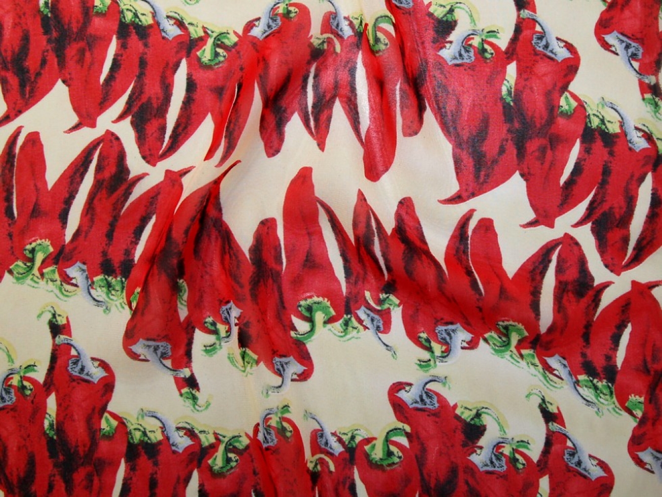 Sheer Chiffon Fabric Red