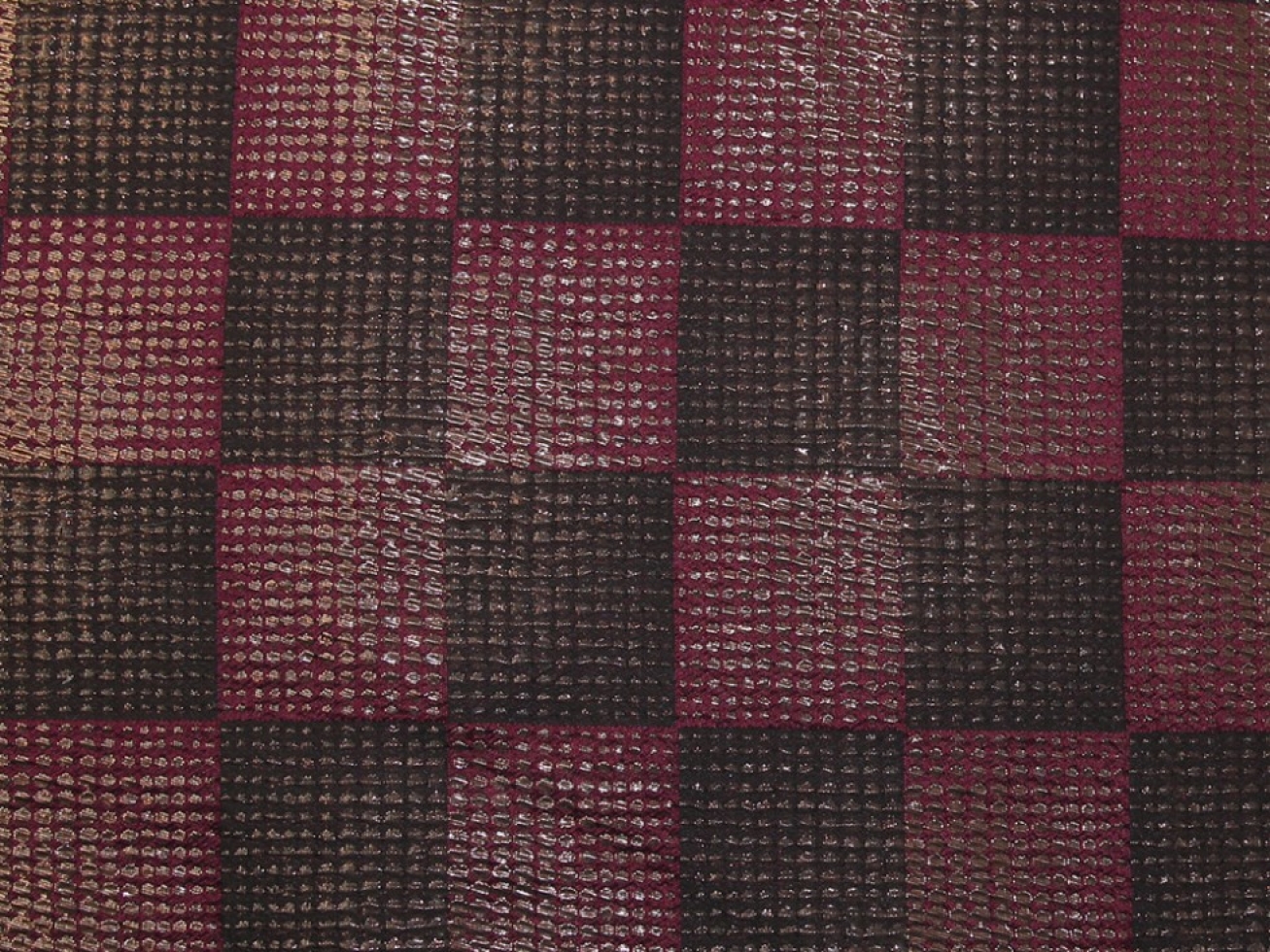 Metallic Woven Brocade Fabric Wine & Copper