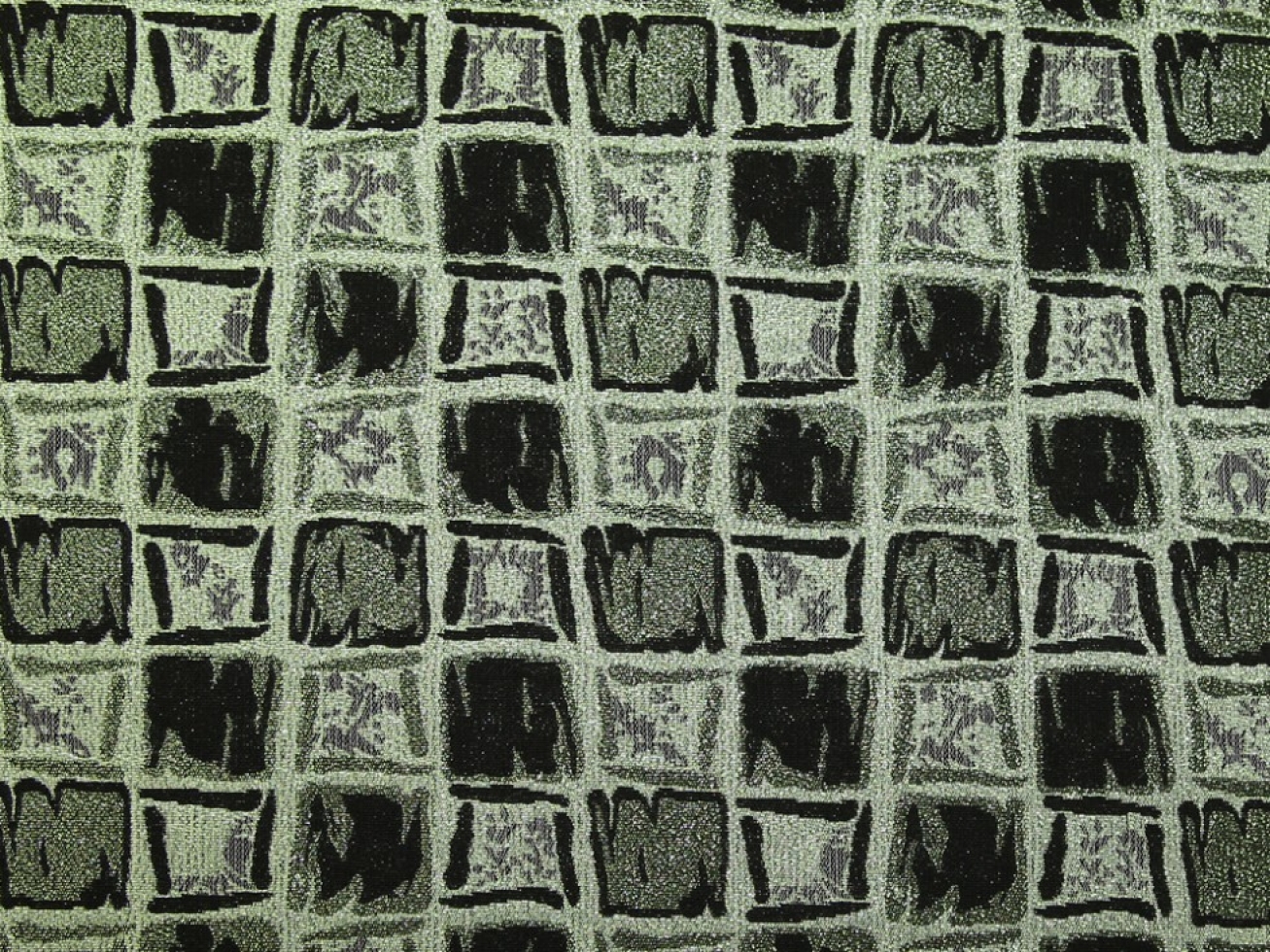 Metallic Woven Brocade Fabric Light Green
