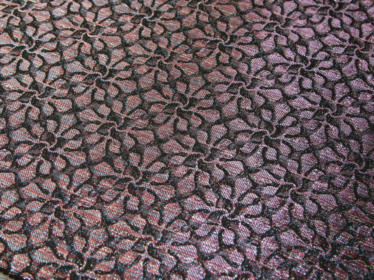 Metallic Woven Brocade Fabric Pink
