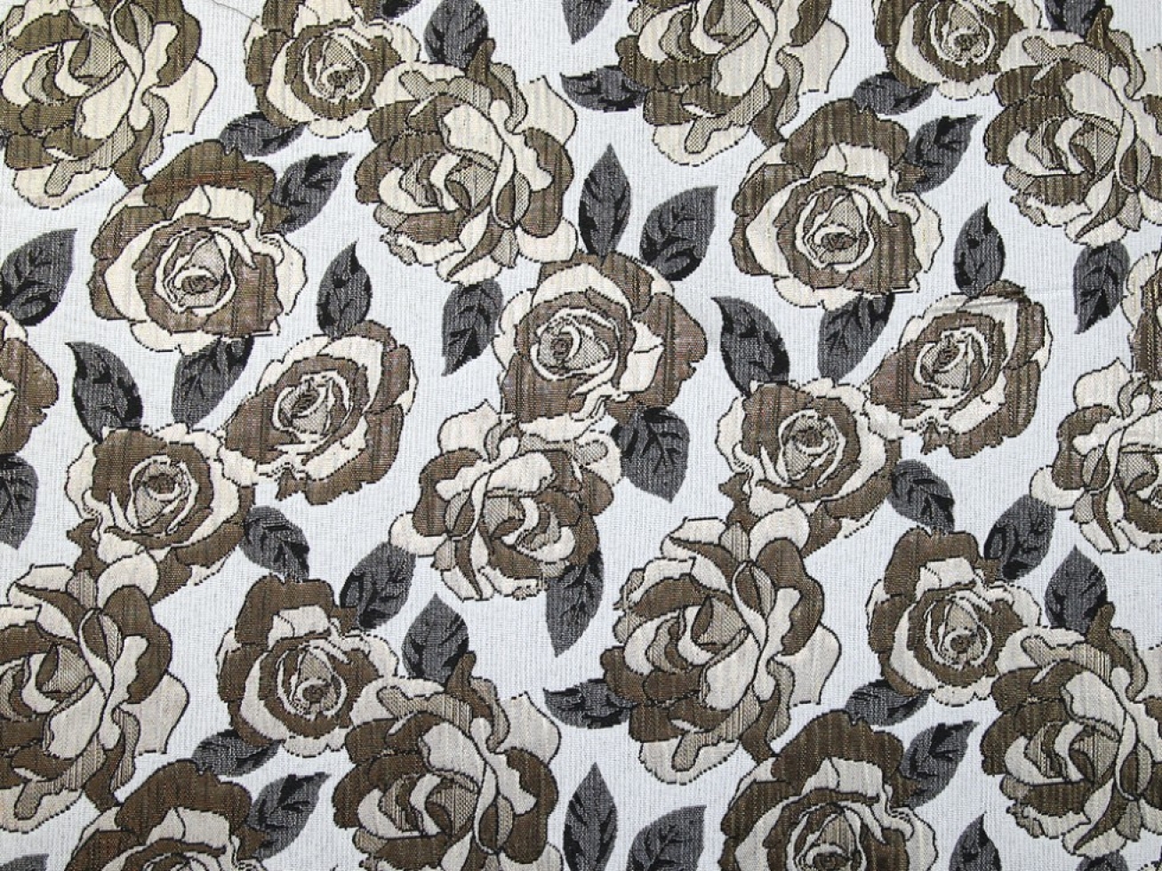 Metallic Woven Brocade Fabric Gold