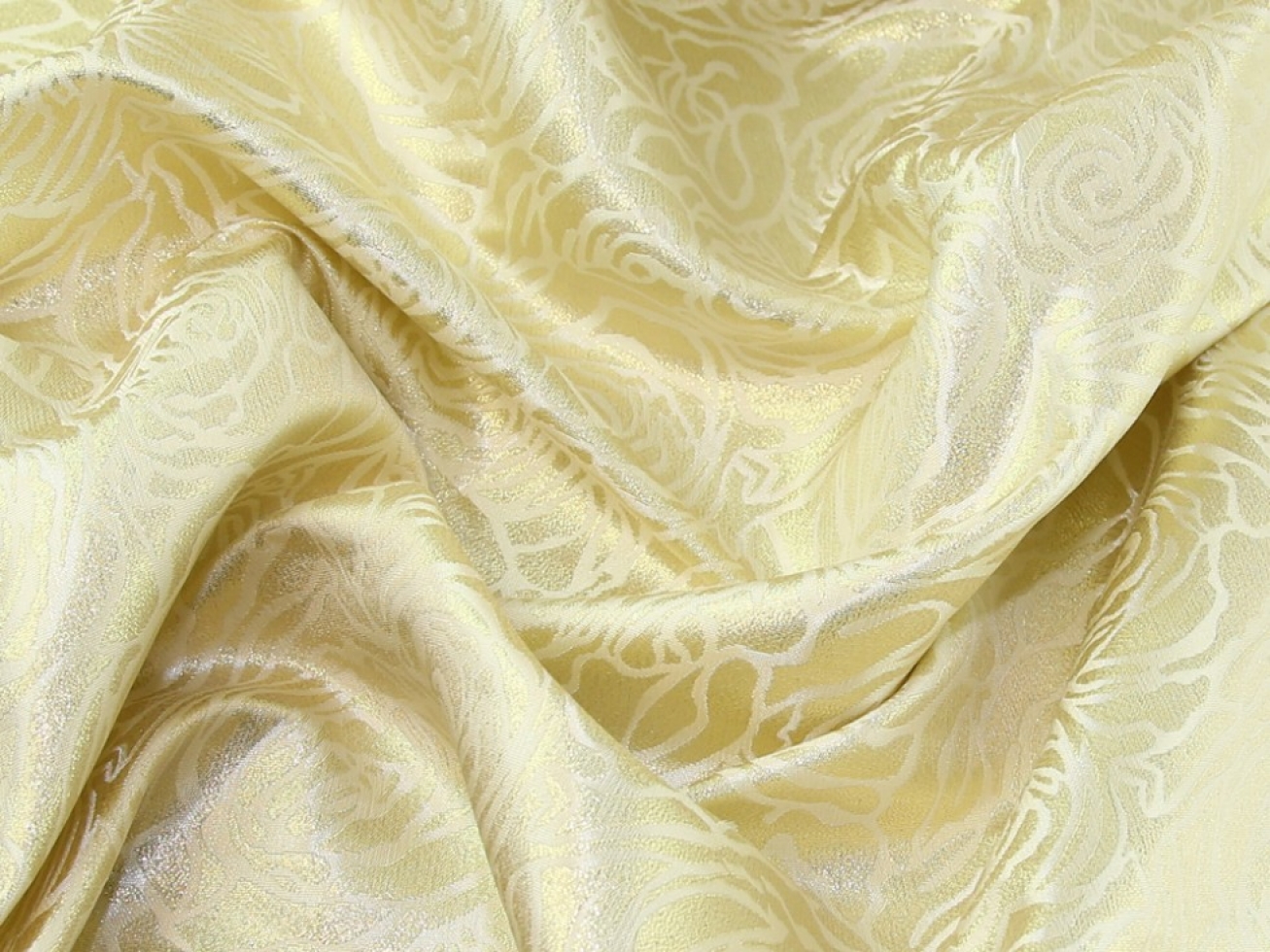 Metallic Woven Brocade Fabric Gold