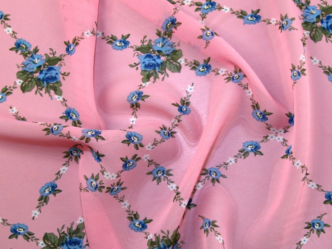 Sheer Chiffon Fabric Blush Pink
