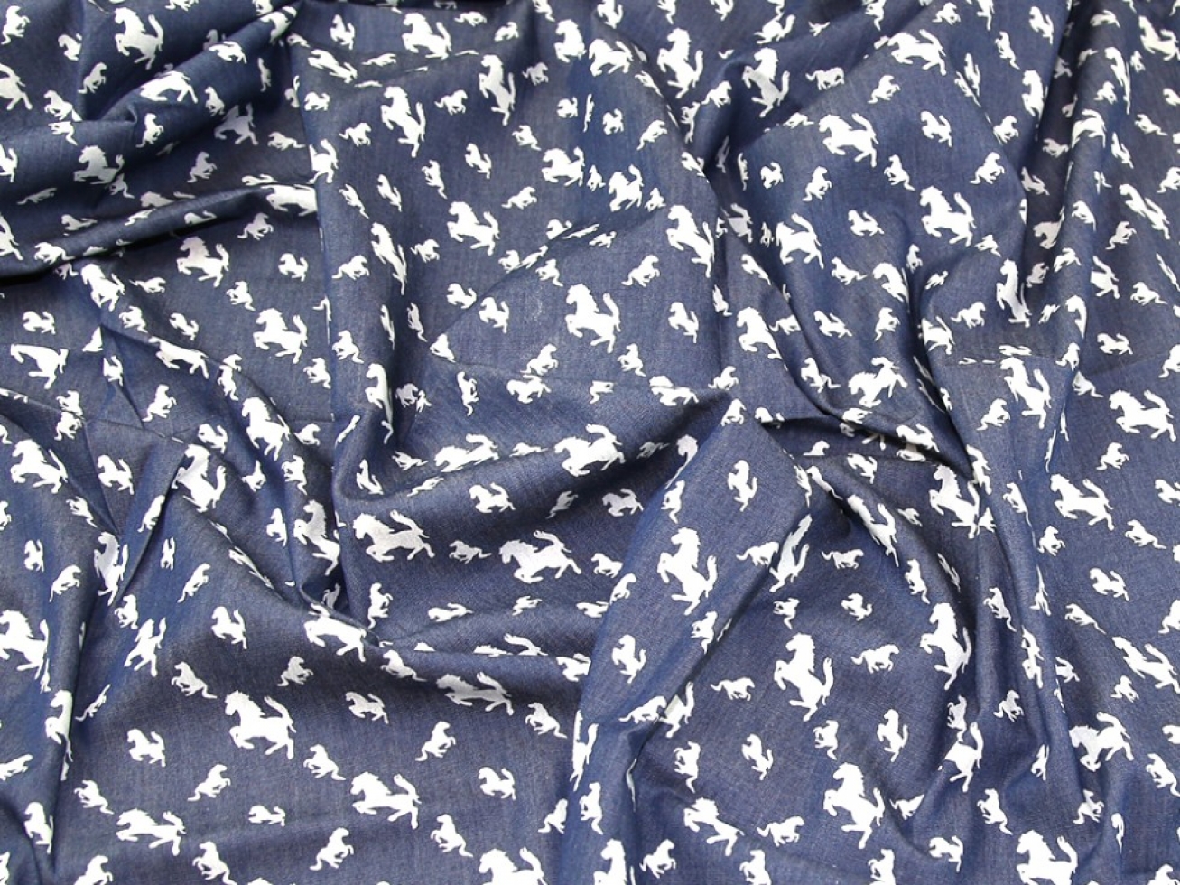Cotton Chambray Fabric Blue