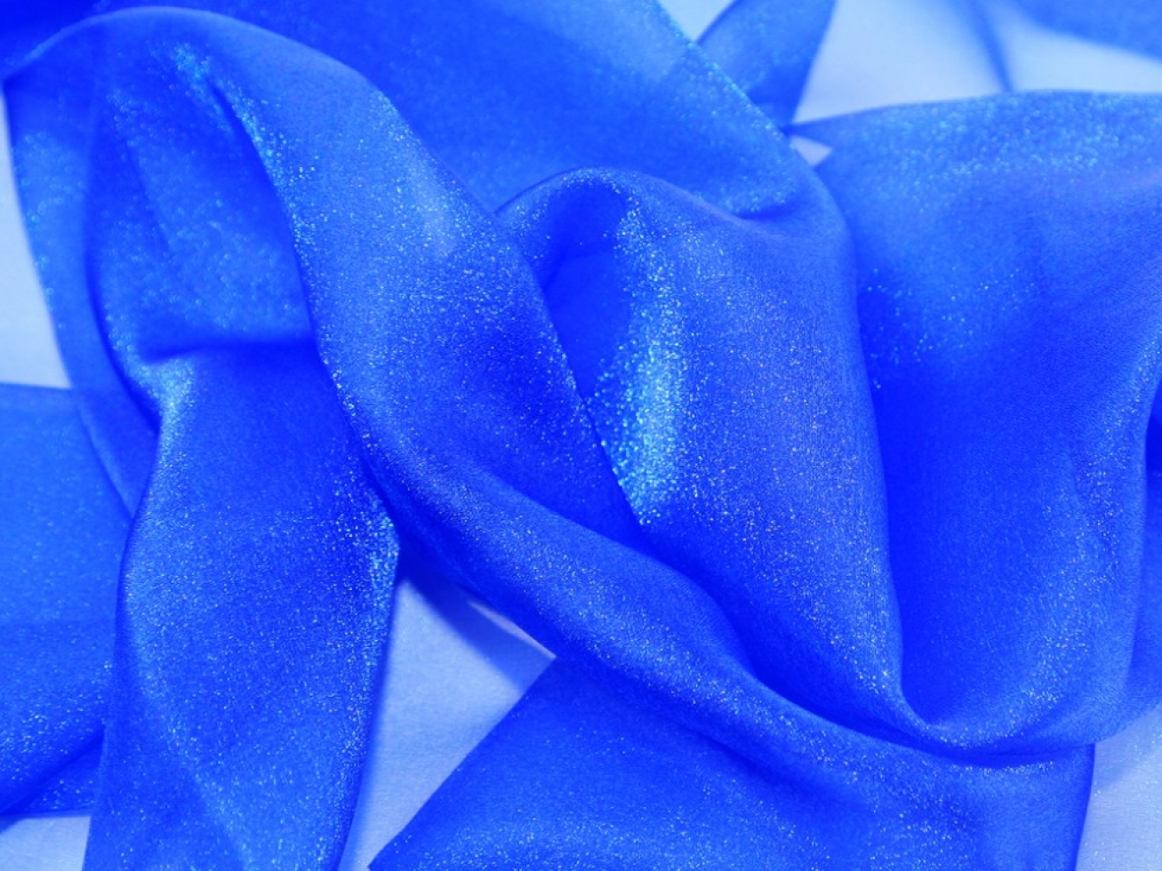 Crystal Organza Fabric Royal Blue