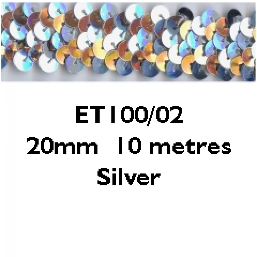 Essential Trimmings Stretch Sequin Trim Silver