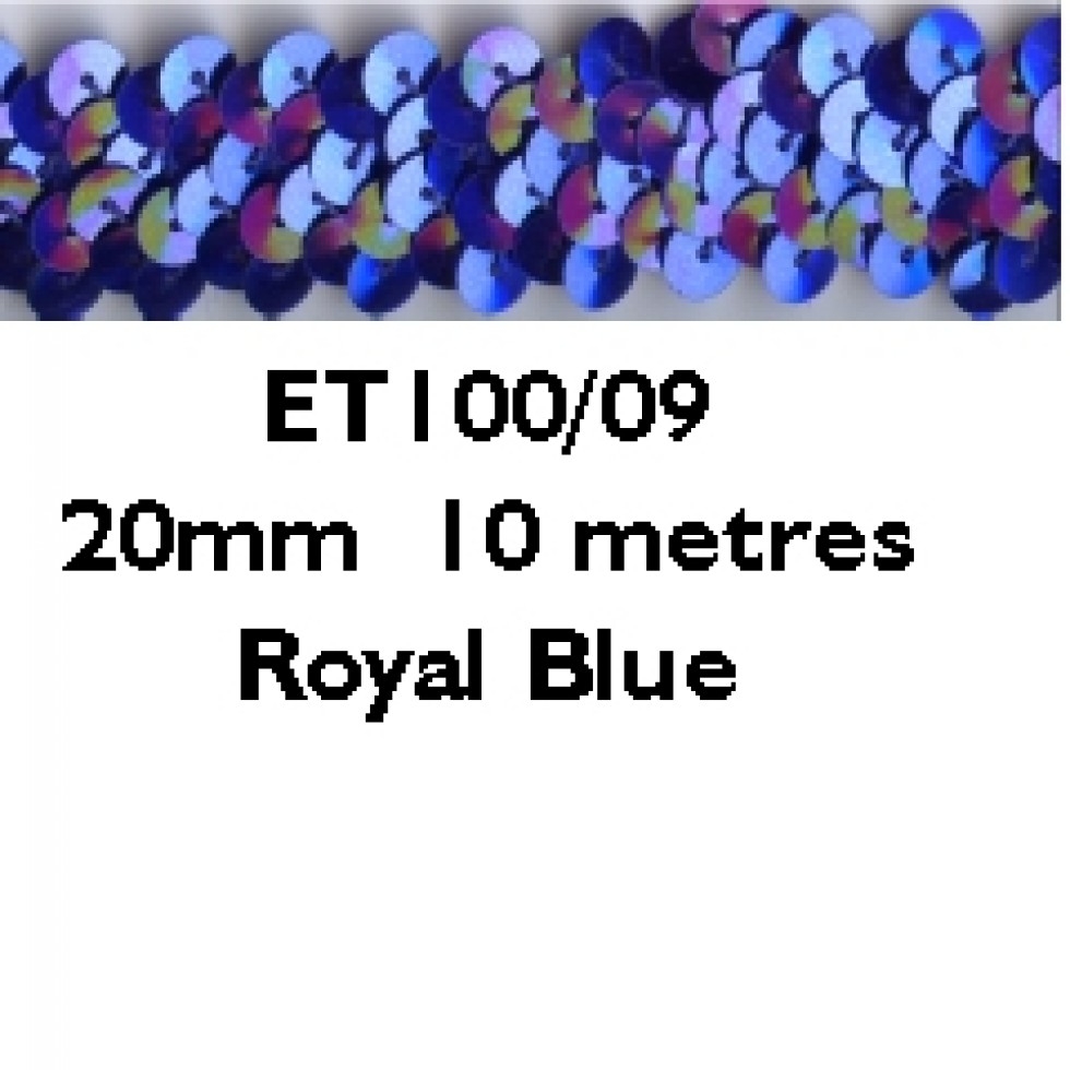 Essential Trimmings Stretch Sequin Trim Royal Blue