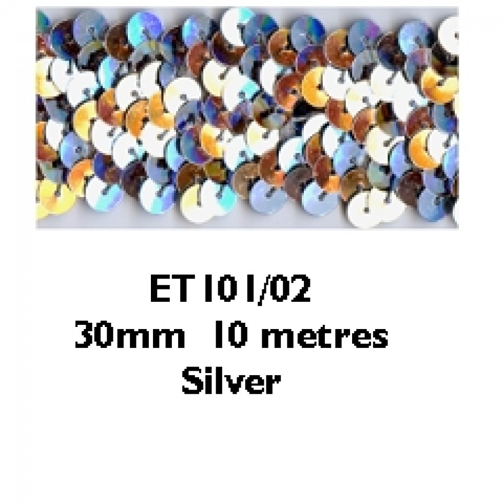 Essential Trimmings Stretch Sequin Trim Silver