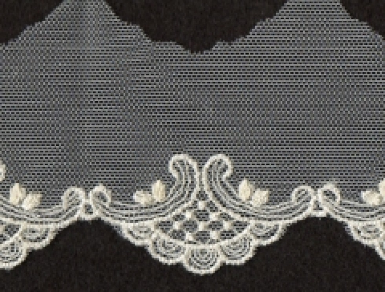Essential Trimmings Embroidered Tulle Lace Trim Cream