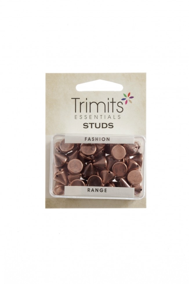 Trimits Cone Sew On Metal Studs Copper