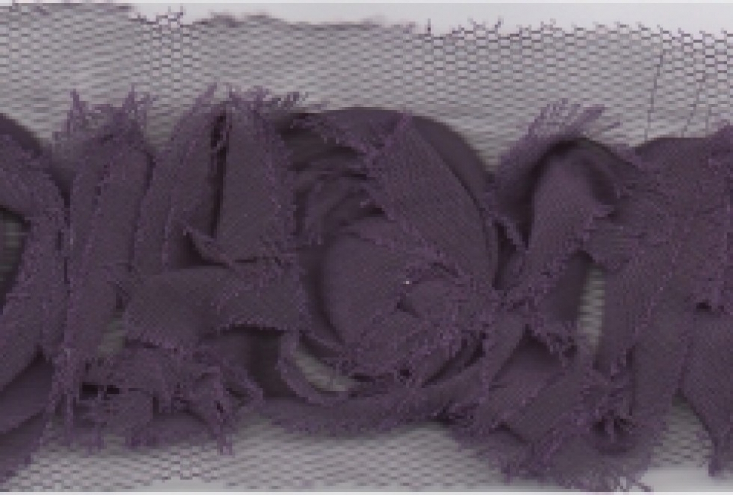 Chiffon Flowers Trim Purple