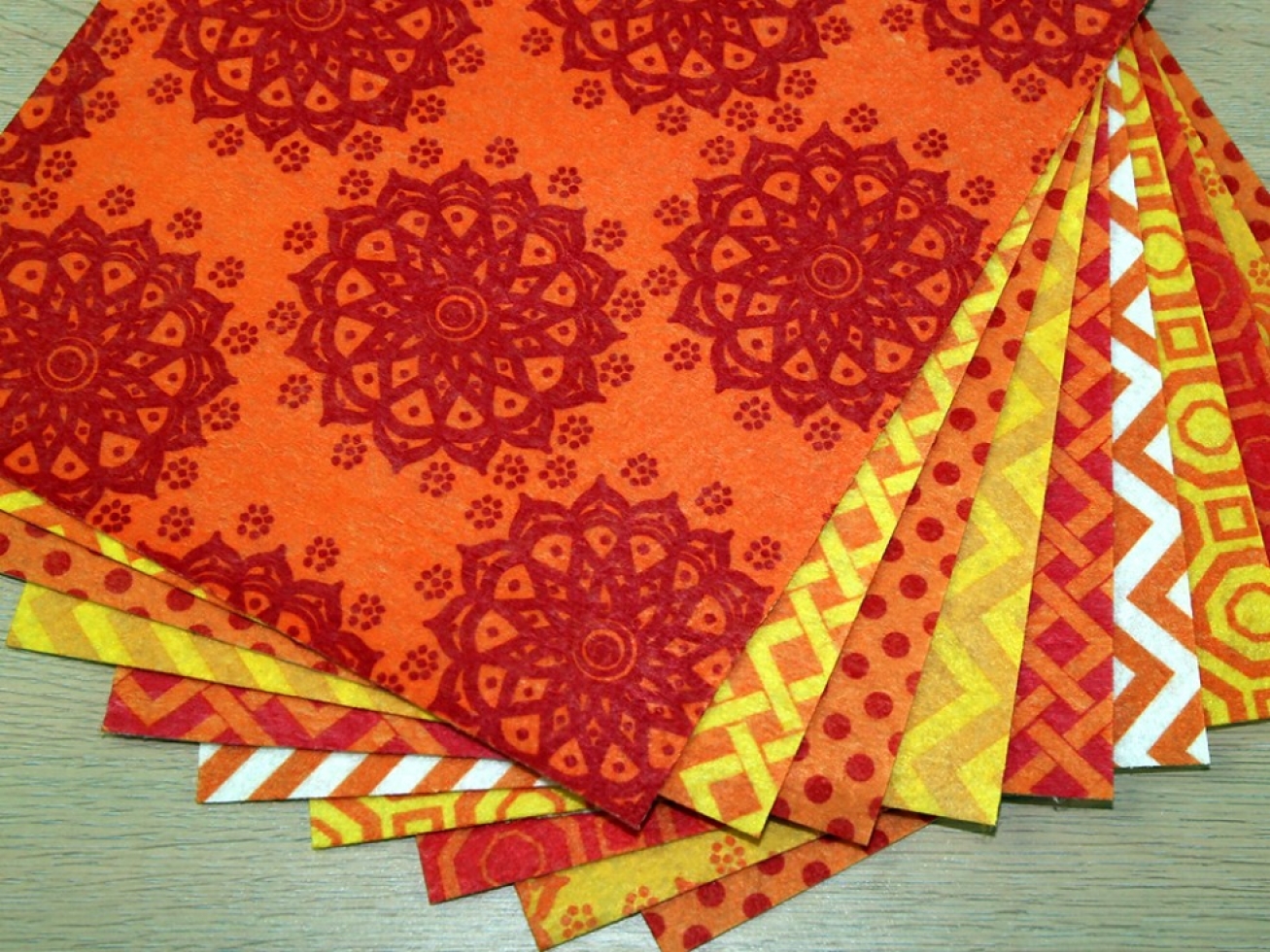 Camelot Fabrics Soft Felt Fabric Oranges