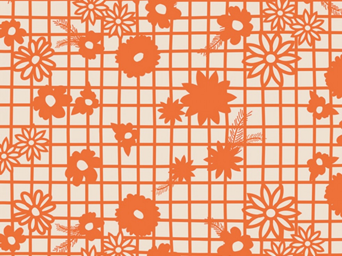 Art Gallery Fabrics Fiesta Fun 100% Cotton Poplin Fabric Naranja