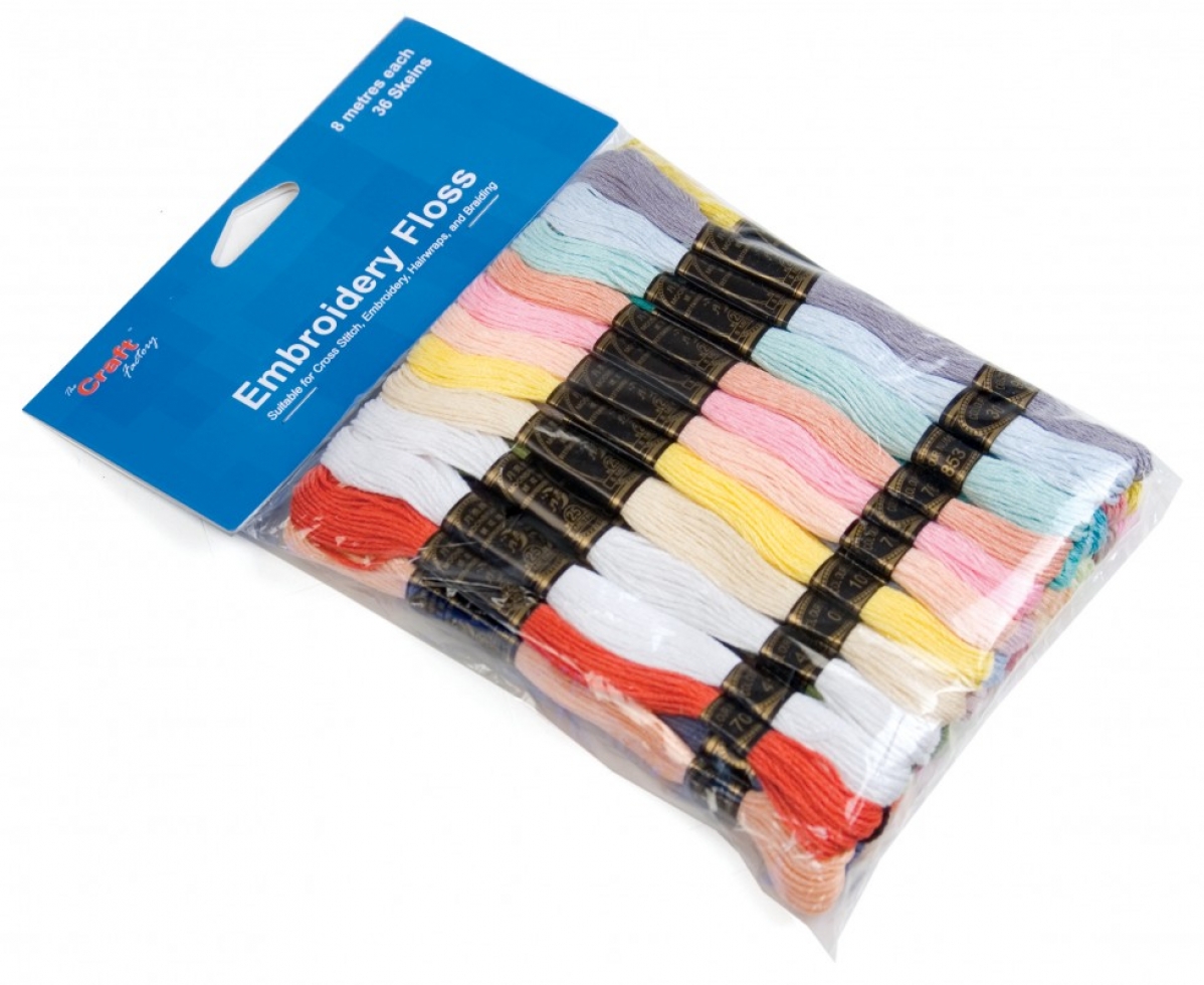 Craft Factory Embroidery Threads Pastel Colours