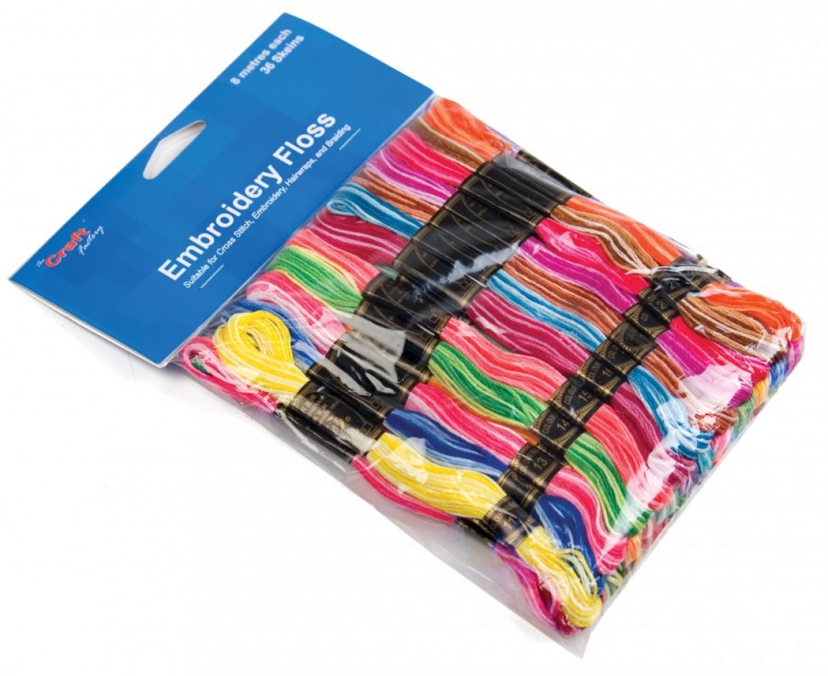 Craft Factory Embroidery Threads Rainbow Colours