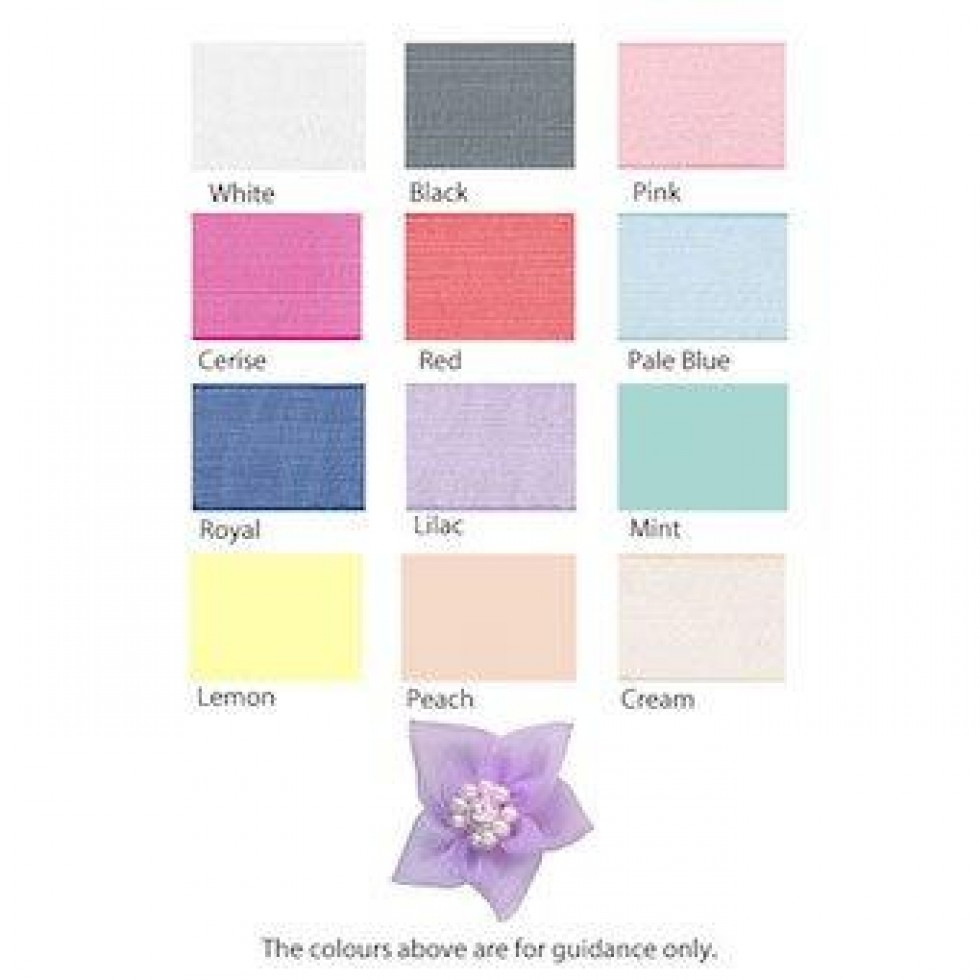 Sheer Organza Flowers Royal Blue