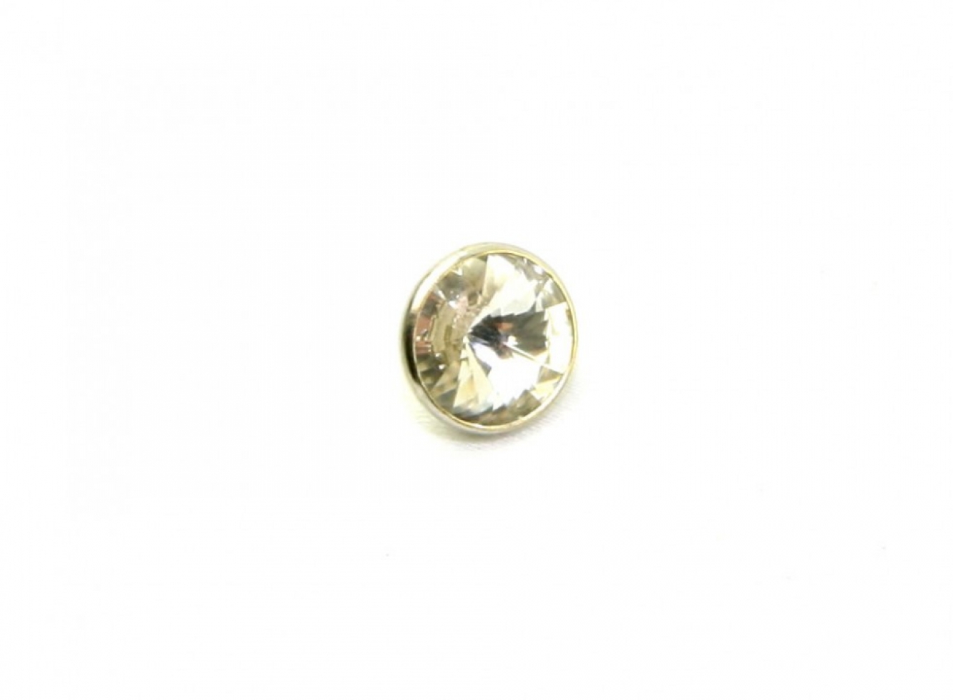 Glass Diamante Buttons Silver