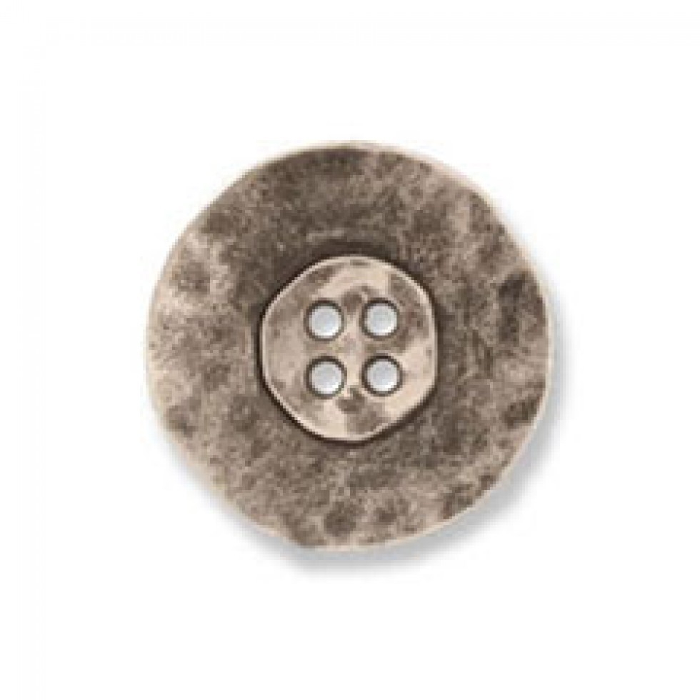 Trimits Distressed Metal Buttons Antique Silver