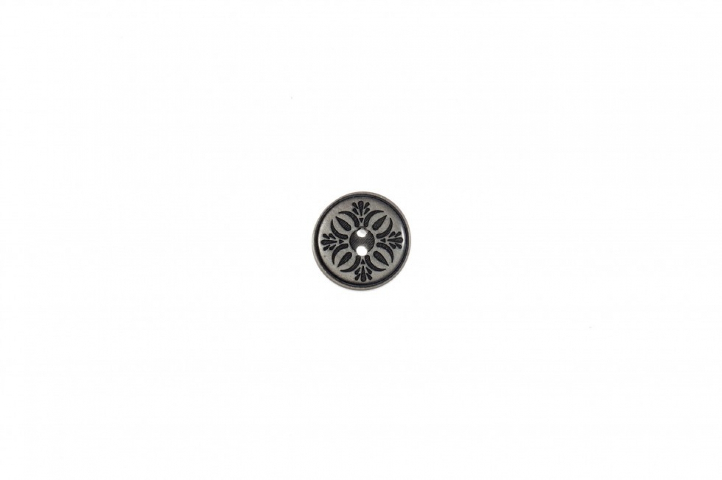 Trimits Fleur Round Buttons Silver & Black