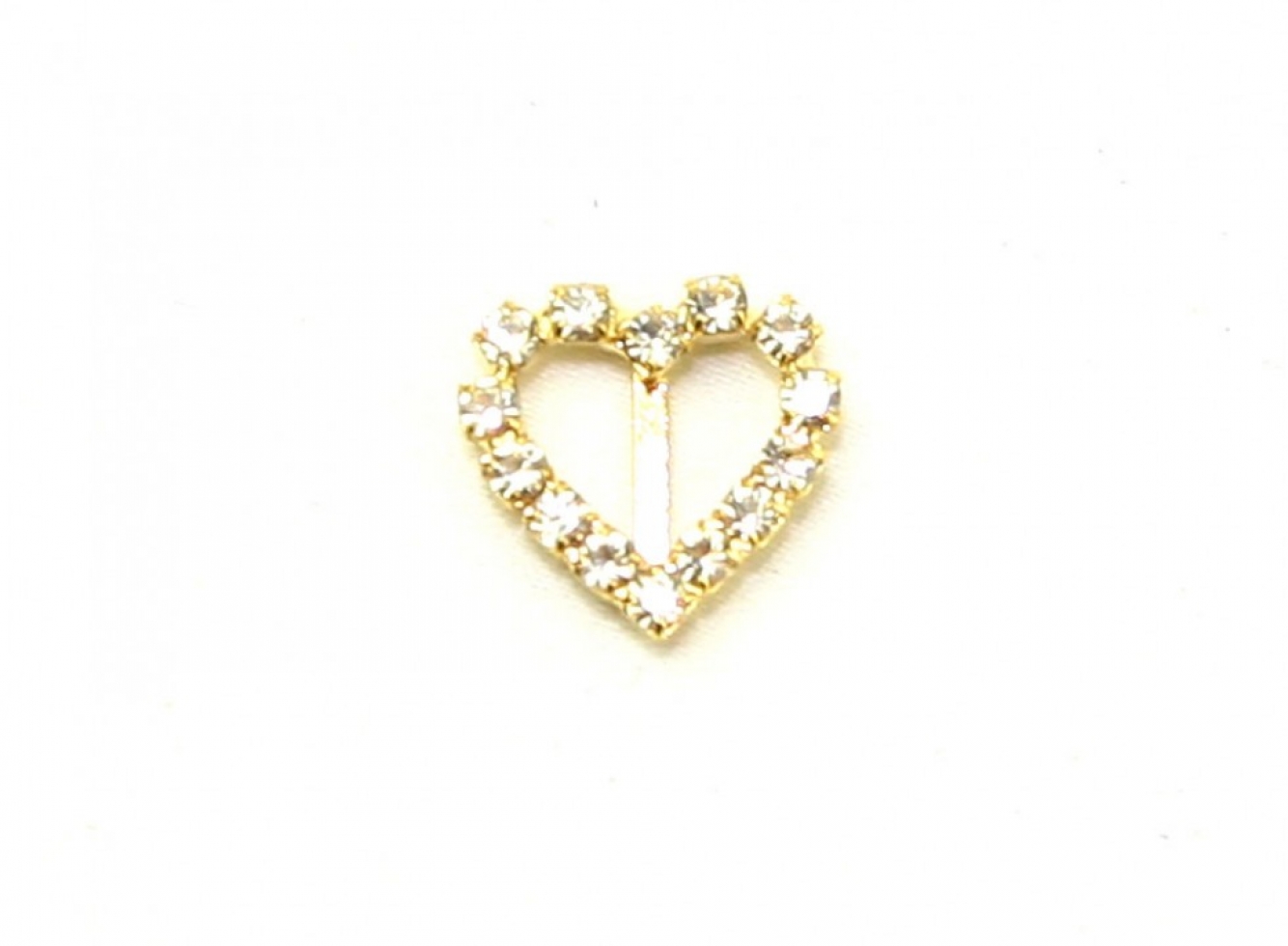 Diamante Heart Buckle Gold