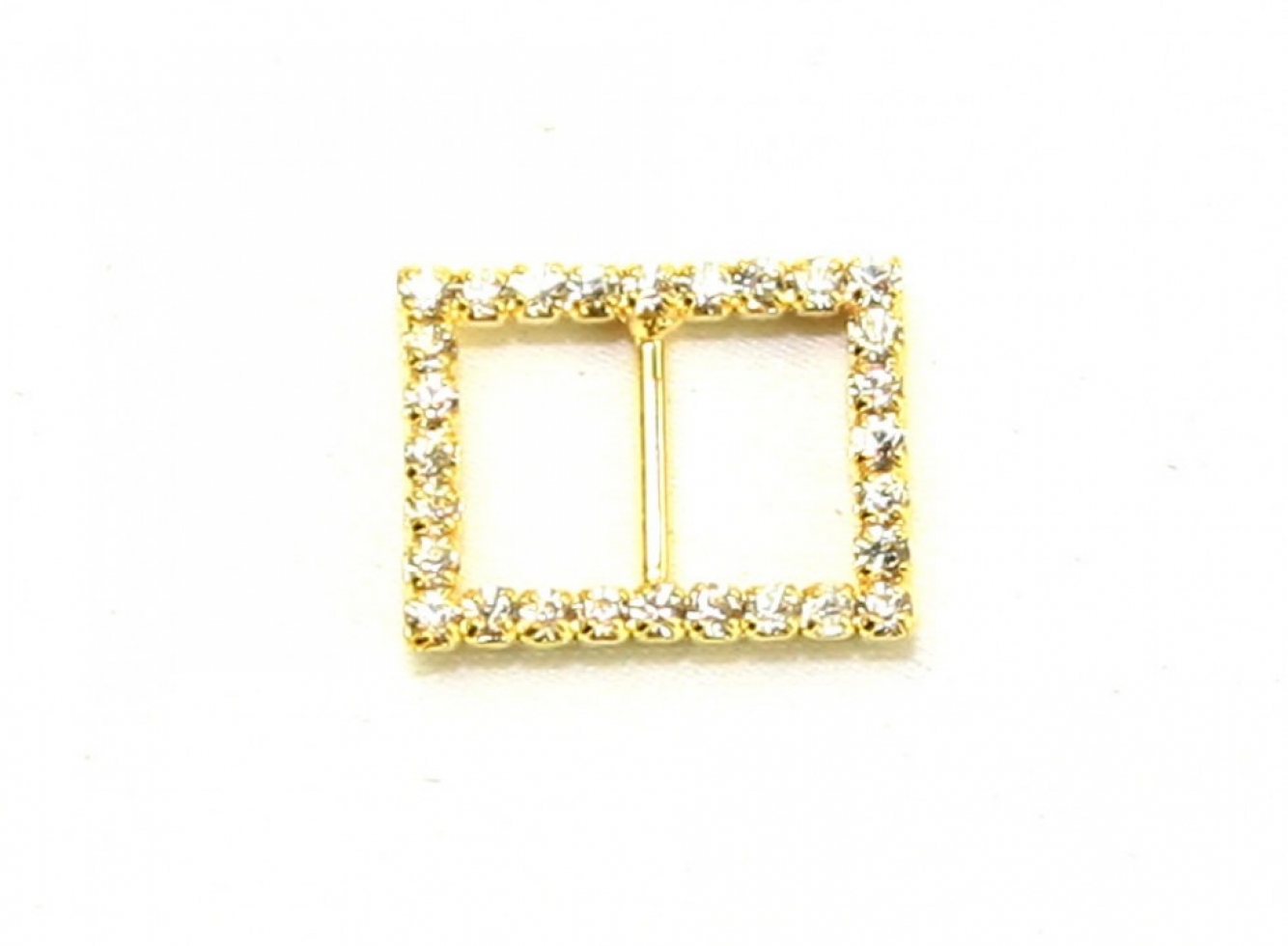 Diamante Rectangle Buckle Gold
