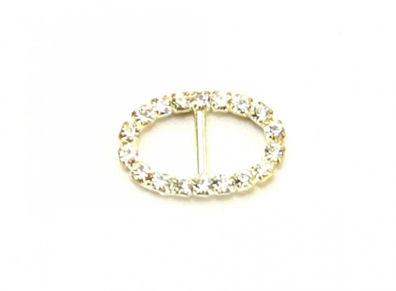 Diamante Oval Buckle Silver