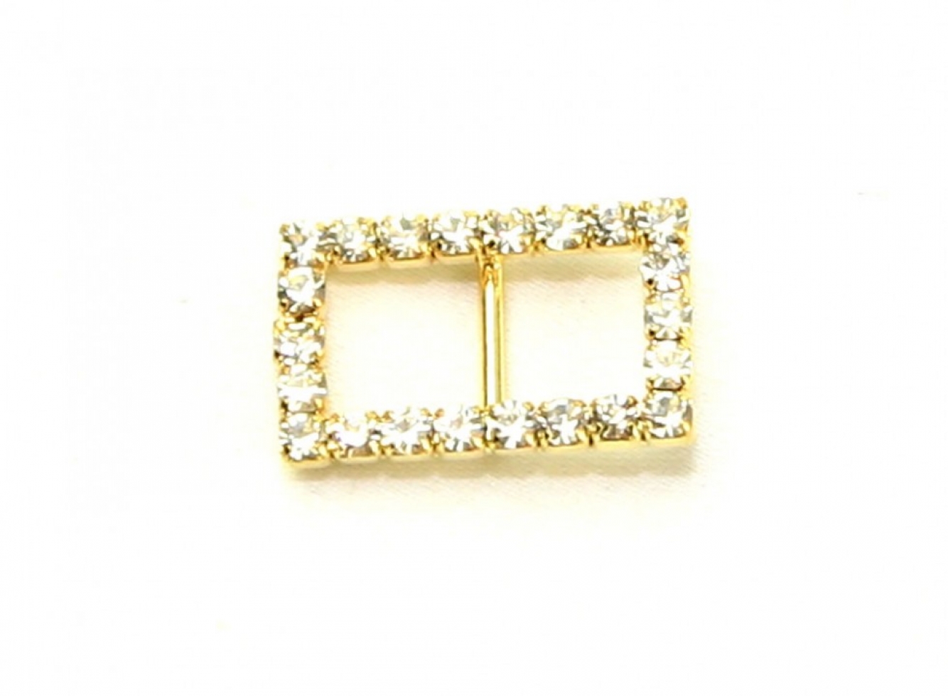 Diamante Rectangle Buckle Gold