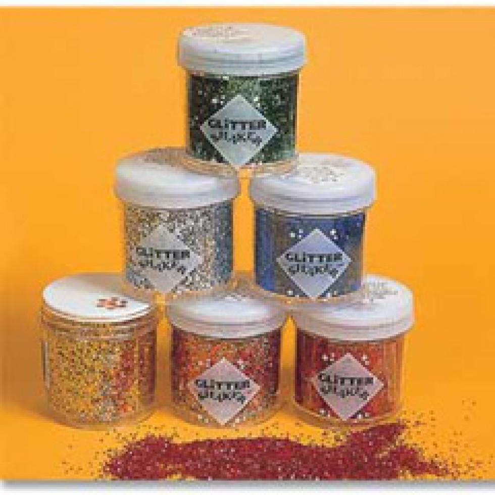 Trimits Chunky Glitter 12 Tubs in Assorted Colours