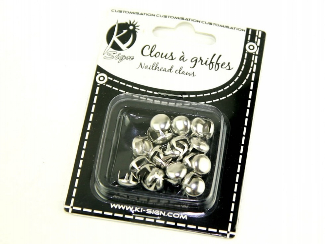 Round Metal Studs Silver