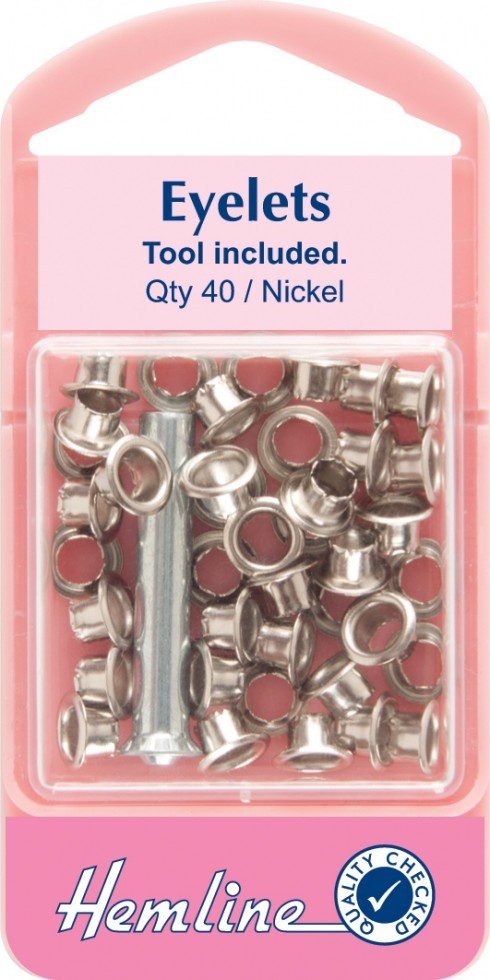 Hemline Metal Eyelets Kit Silver