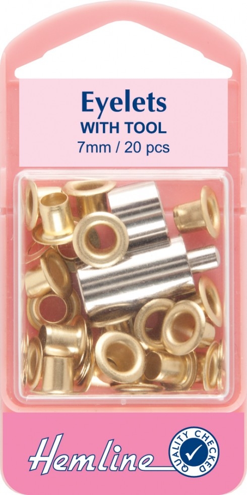 Hemline Metal Eyelets Kit Gold
