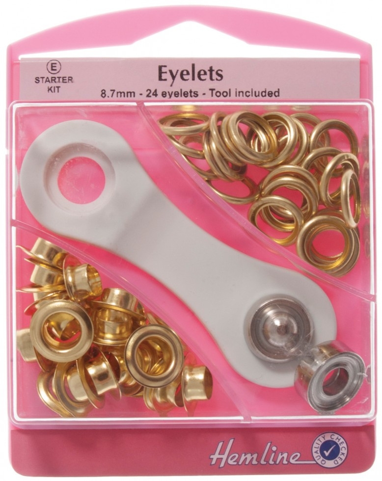 Hemline Metal Eyelets Kit Gold