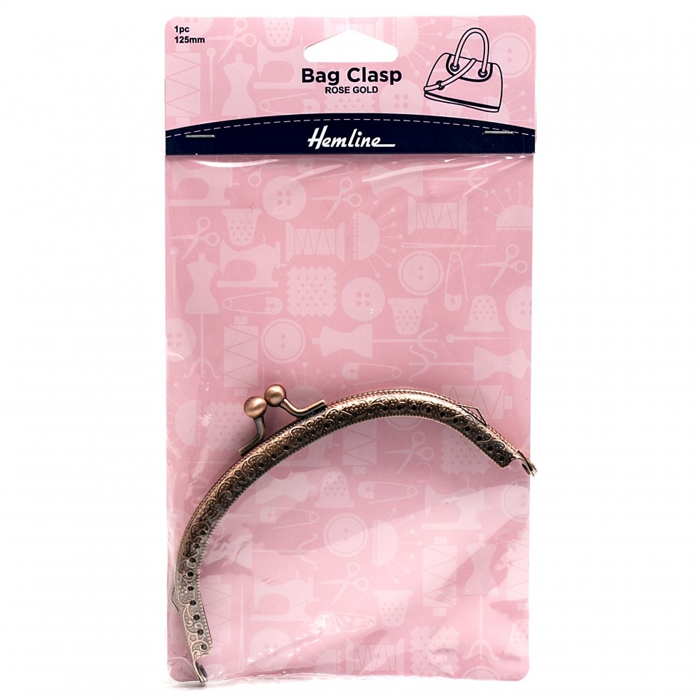 Hemline Purse Frame Rose Gold