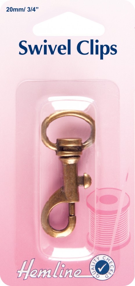 Hemline Swivel Clip Fasteners Bronze