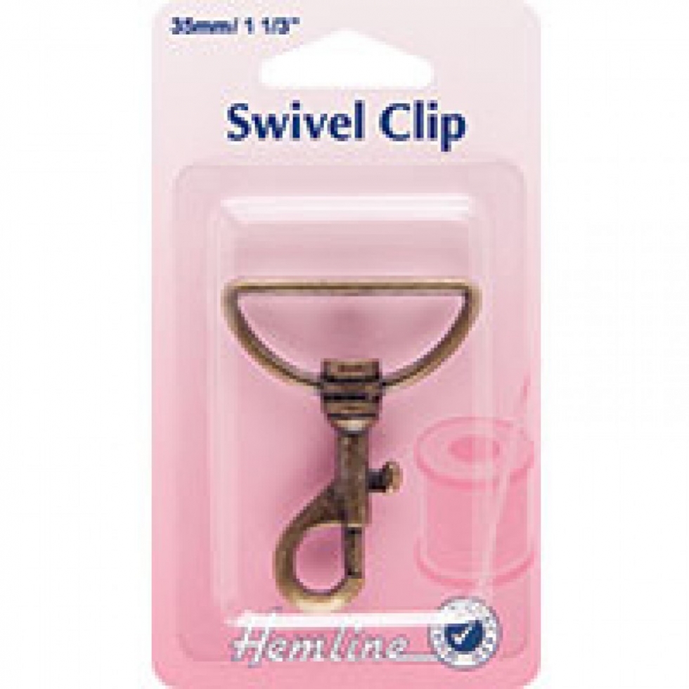 Hemline Swivel Clip Fasteners Bronze