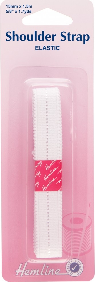 Hemline Shoulder Strap Elastic White