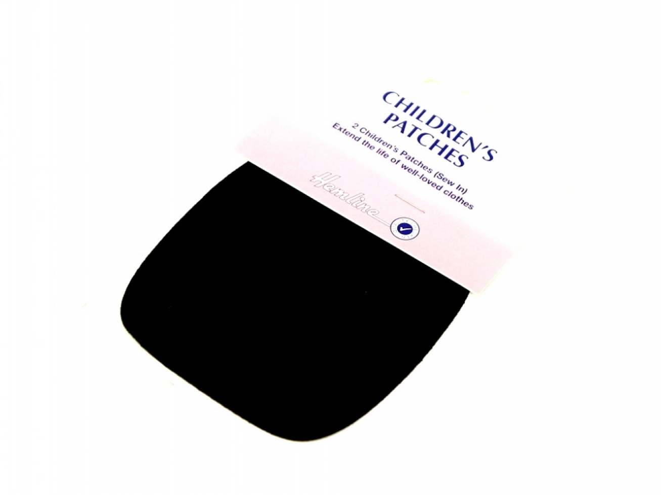 Hemline Faux Suede Patches Navy Blue