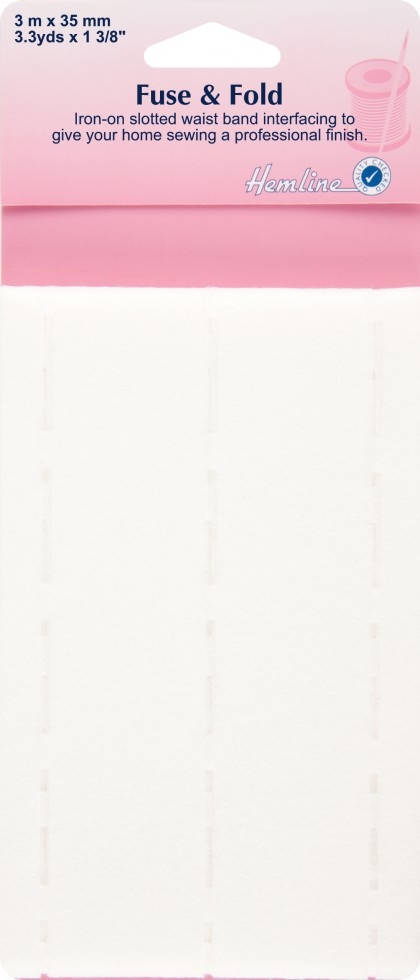Hemline Fuse & Fold Waistband Interfacing White