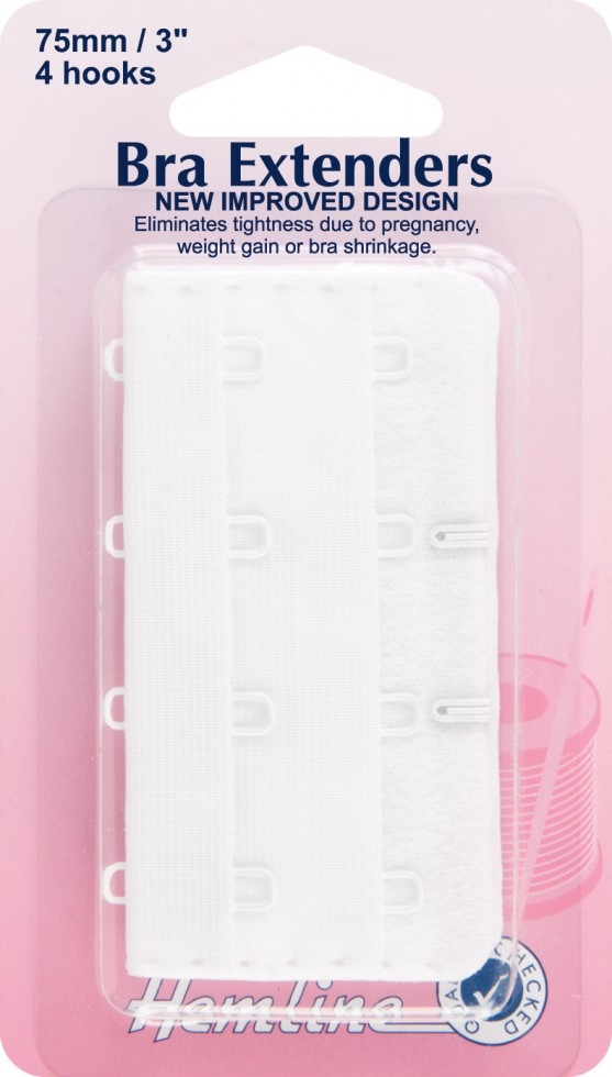 Hemline Bra Extenders White