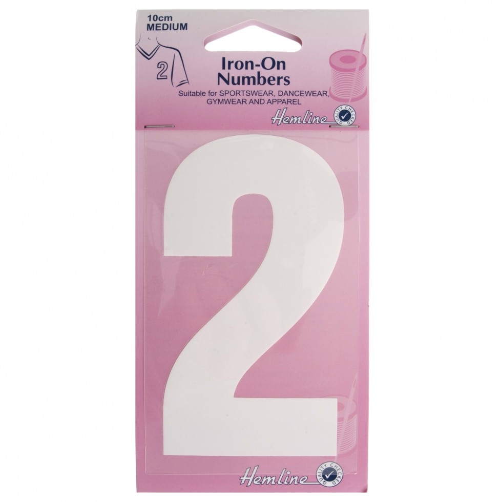 Hemline Number Patch Motif White Number 2