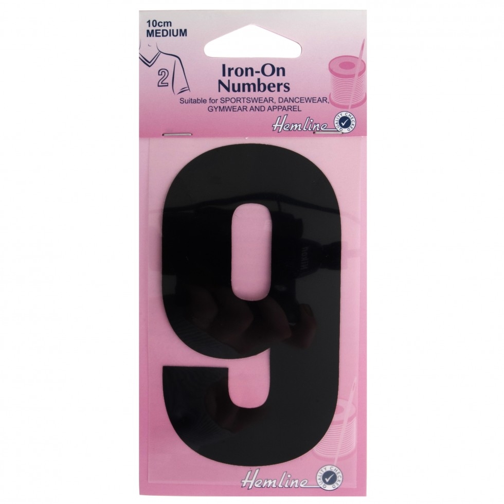Hemline Number Patch Motif Black Number 9