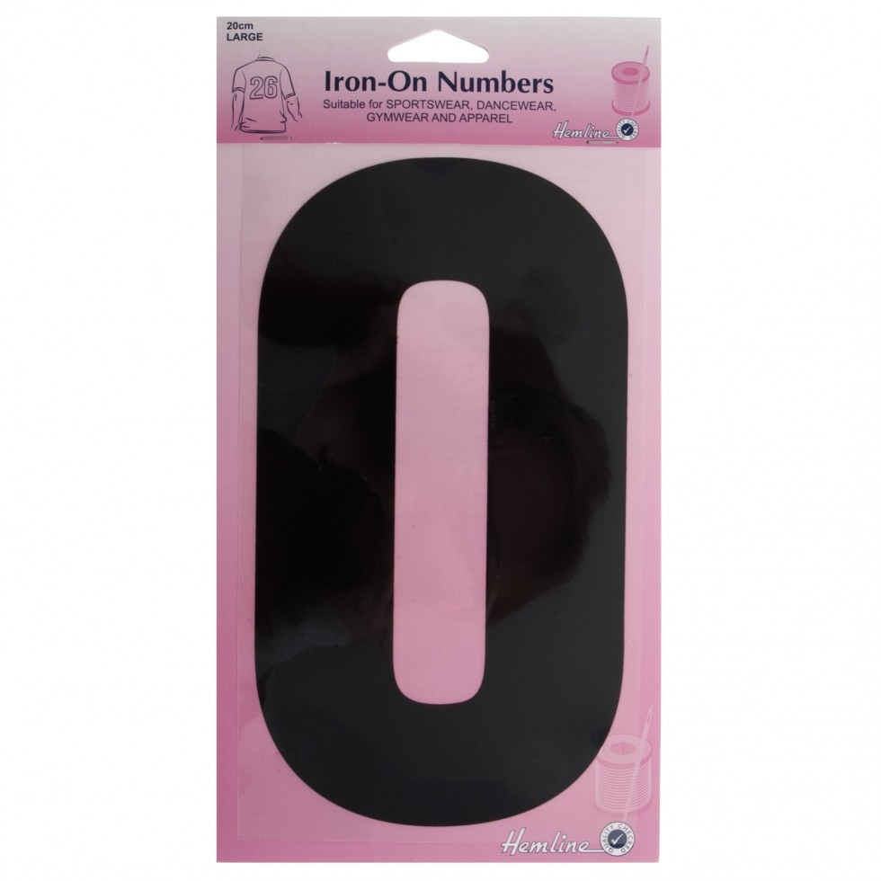 Hemline Number Patch Motif Black Number 0