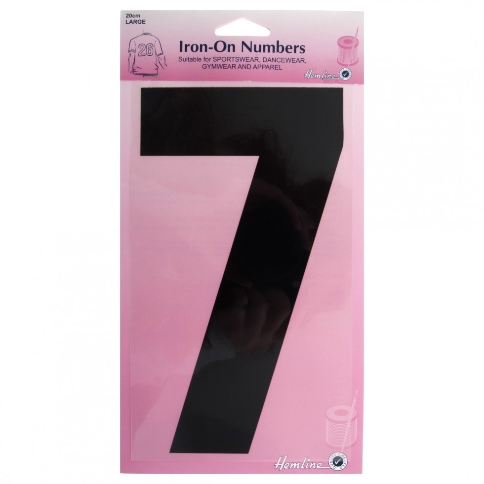 Hemline Number Patch Motif Black Number 7