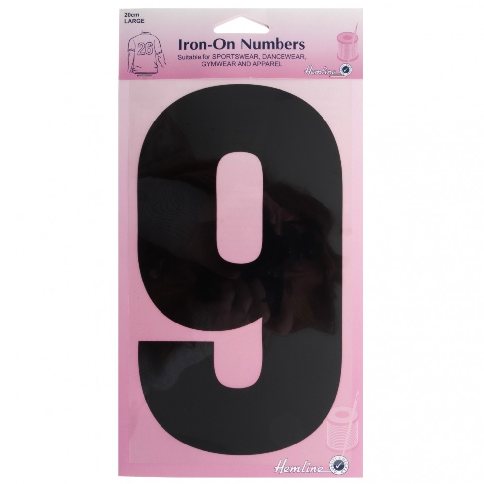 Hemline Number Patch Motif Black Number 9