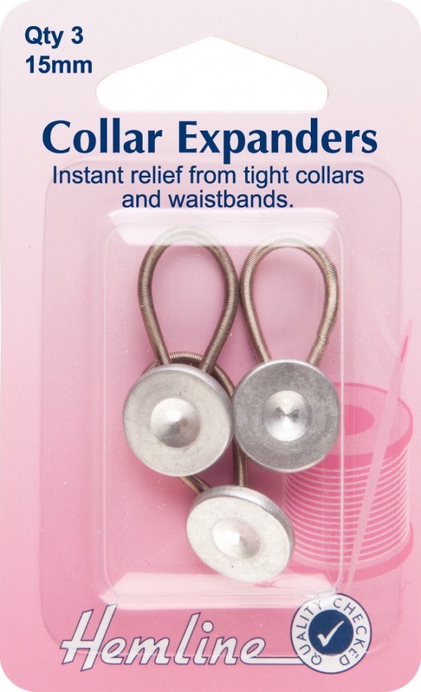 Hemline Extender Buttons Silver